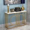 Bàn Console Wendy Đá Trắng Chân Sắt Vàng - BTT108.1