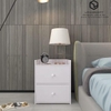 Tab Đầu Giường 2 Hộc Kéo Màu Trắng Đơn Giản - TĐG43