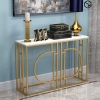 Bàn Console Wendy Đá Trắng Chân Sắt Vàng - BTT108.1