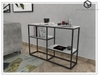 Bàn Console Nhiều Tầng Đá Trắng Chân Sắt Đen - BTT106.2