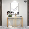 Bàn Console Wendy Đá Trắng Chân Sắt Vàng - BTT108.1