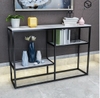 Bàn Console Nhiều Tầng Đá Trắng Chân Sắt Đen - BTT106.2