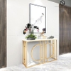 Bàn Console Wendy Đá Trắng Chân Sắt Vàng - BTT108.1