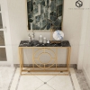 Bàn Console Lucica Đá Đen Chân Sắt Vàng - BTT104.2