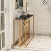 Bàn Console Lucica Đá Đen Chân Sắt Vàng - BTT104.2
