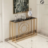 Bàn Console Lucica Đá Đen Chân Sắt Vàng - BTT104.2