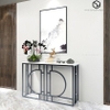 Bàn Console Wendy Đá Trắng Chân Sắt Đen - BTT108.3