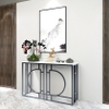 Bàn Console Wendy Đá Trắng Chân Sắt Đen - BTT108.3