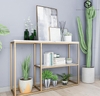 Bàn Console Nhiều Tầng Đá Trắng Chân Sắt Vàng - BTT107.1