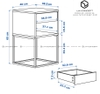 Tab Đầu Giường 1 Hộc Kéo Màu Trắng Chân Sắt Sơn Màu Trắng - TĐG37.1