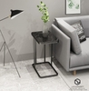 Bàn Góc Sofa Mặt Đá Đen Chân Sắt Sơn Đen - BT45.3