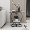 Bàn Góc Sofa Mặt Đá Chân Sắt Sơn Đen Hình Trái Tim - BT154.2