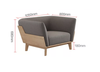 Ghế Sofa Đơn Bọc Nệm Chân Gỗ Hiện Đại SOFA02A