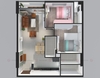 THIẾT KẾ THI CÔNG NỘI THẤT CĂN HỘ TARA RESIDENCE- 2 PHÒNG NGỦ - QUẬN 8- ANH THIỆN - CH35LYN