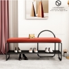 Ghế Ngồi Mang Giày Màu Đỏ Chân Sắt Đen - GMG10.5