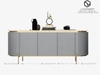 Tủ Console 3 Cánh Mở Chân Inox Mạ Màu Vàng Cao Cấp