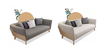 Ghế Sofa Bọc Nệm Chân Gỗ Hiện Đại SOFA02