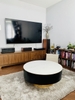 Bàn Sofa Miko Tròn Mặt Đá Trắng Thùng Gỗ MDF Cao Cấp - BT309A.01