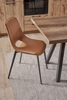 Bàn Ăn Chữ Nhật Robert Màu Gỗ Laminate, Chân Sắt Đen - TD027B