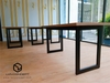Bàn Ăn Chữ Nhật  Chữ Nhật Mặt Gỗ Chân Sắt Hiện Đại - BA74