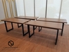 Bàn Ăn Chữ Nhật  Chữ Nhật Mặt Gỗ Chân Sắt Hiện Đại - BA74