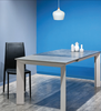 Bàn Ăn Thông Minh Mở Rộng Milano Mặt Gỗ Giả Xi Măng Chân Sắt Sơn Trắng Tĩnh Điện - TD018