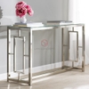 Bàn Console Mặt Kính Trong Chân Inox Mạ Pvd Kiểu Hiện Đại Cao Cấp - BTT09G