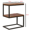 Bàn Trà Góc Sofa Mặt Gỗ Chân Sắt Hình Chữ S - BT56