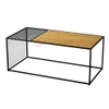 Bàn Trà Sofa Chữ Nhật Mặt Gỗ Chân Sắt Nan Sơn Đen Cao Cấp - BT52E