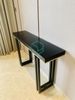 Bàn Console Mặt Gỗ Màu Đen Chân Sắt Sơn Đen - BTT36