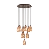 ĐÈN THẢ TRẦN THỦY TINH MÀU NÂU CAO CẤP / 39509-SIRACUSA