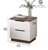 Tab Đầu Giường 3 Hộc Kéo Màu Trắng Phồi Màu Gỗ - TĐG42