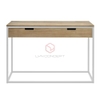 Bàn Console Mặt Bàn Gỗ Chân Sắt Vintage - BTT06