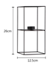 Khung Sắt Vuông Đặt Nến Trang Trí Hiện đại Tối Giản 26 x 12.5cm