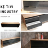 Kệ Tivi Industry Màu Đen Và Màu Vân Gỗ - KTV001