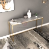 Bàn Console Mặt Đá Trắng Chân Sắt Sơn Nhũ Vàng Đơn Giản - BTT01L