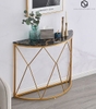 Bàn Console Sunmi Đá Đen Chân Sắt Vàng - BTT105.1