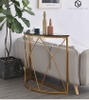 Bàn Console Sunmi Đá Đen Chân Sắt Vàng - BTT105.1