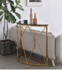 Bàn Console Sunmi Đá Đen Chân Sắt Vàng - BTT105.1