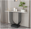 Bàn Console Cầu Vồng Mặt Bàn Đá Trắng Chân Sắt Đen - BTT111.3