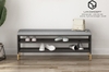 Ghế Ngồi Mang Giày Màu Xám Chân Sắt Đen - GMG11.3