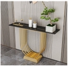 Bàn Console Cầu Vồng Mặt Bàn Đá Đen Chân Sắt Vàng - BTT111.2