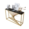 Bàn Console Adele Mặt Đá Đen Chân Sắt Sơn Màu Nhũ Vàng - BTT25D