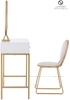 Bộ Bàn Trang Điểm 2 Hộc Kéo Màu Trắng Chân Sắt Kiểu Sơn Vàng - BTĐ21
