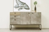 Tủ Console 2 Cánh Mở 3 Hộc Kéo Gỗ Giả Bê Tông - BTT132