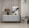 Tủ Console 3 Cánh Mở Chân Inox Mạ Màu Vàng Cao Cấp- BTT65