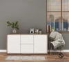 Tủ Console Màu Trắng Và Vân Gỗ Đơn Giản - TVS24
