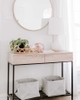 Bàn Console Mặt Bàn Gỗ Chân Sắt Vintage - BTT04B
