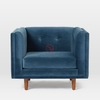 Ghế Sofa Đơn Tân Cổ Điển Bọc Nhung Chân Gỗ Cao Cấp - SOFA07