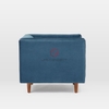 Ghế Sofa Đơn Tân Cổ Điển Bọc Nhung Chân Gỗ Cao Cấp - SOFA07